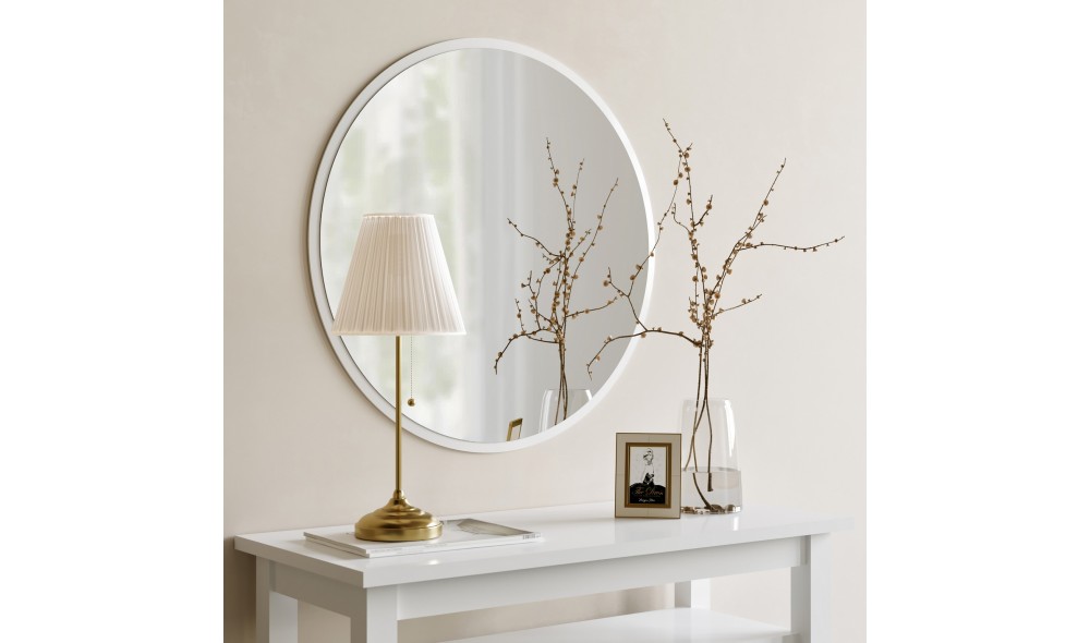 Oglinda Dekoratif Yuvarlak Ayna Beyaz A706 60 x 60 x 2 cm
