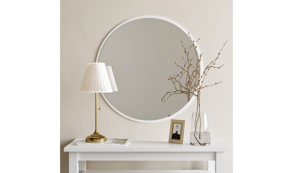 Oglinda Dekoratif Yuvarlak Ayna Beyaz A706 60 x 60 x 2 cm