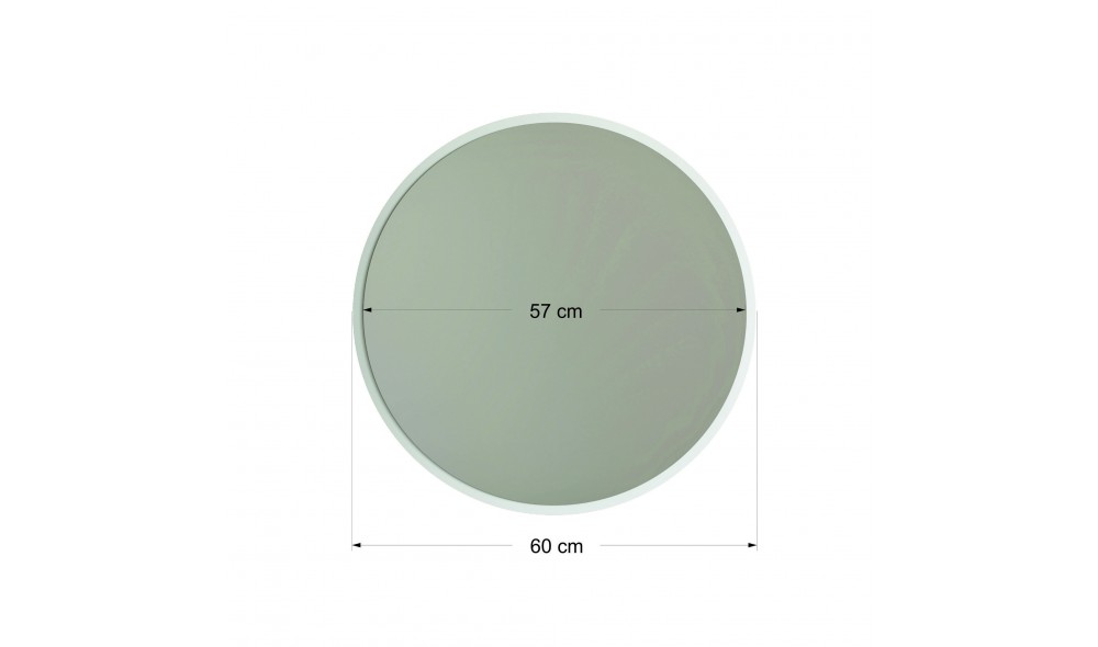 Oglinda Dekoratif Yuvarlak Ayna Beyaz A706 60 x 60 x 2 cm