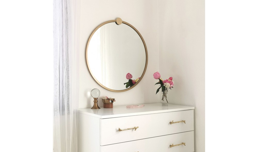 Oglinda Metal auriu Cerceve Yuvarlak Ayna A708 60 x 60 x 2 cm