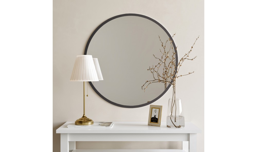 Oglinda Dekoratif Yuvarlak Ayna Siyah A711 60 x 60 x 2 cm