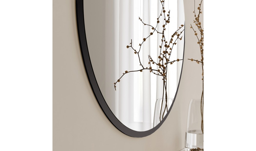 Oglinda Dekoratif Yuvarlak Ayna Siyah A711 60 x 60 x 2 cm