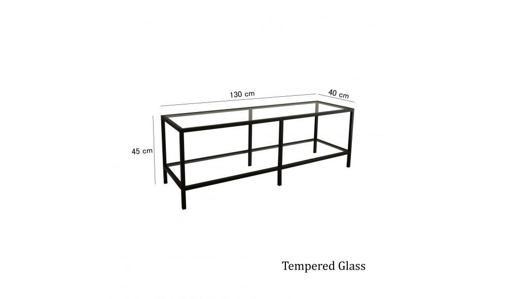 Suport TV Basic TV500 - Negru 130 x 45 x 40 cm