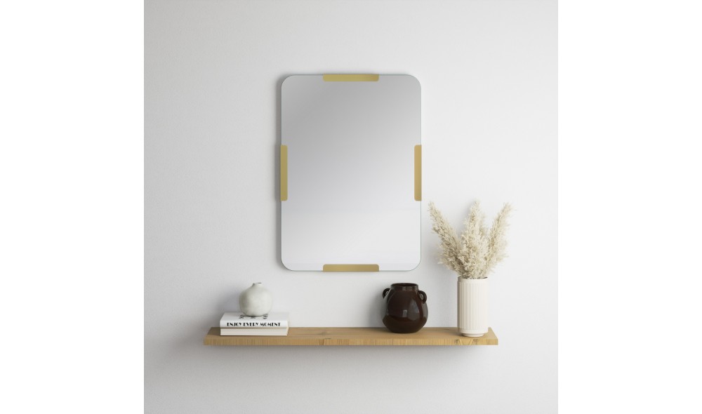 Oglinda Pera - Aur 50 x 70 x 2 cm