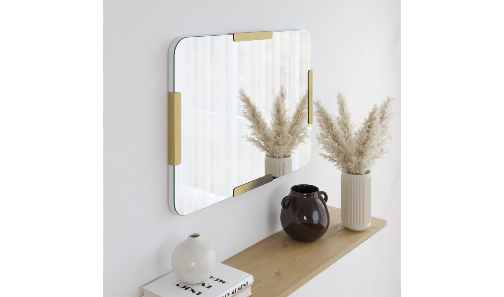 Oglinda Pera - Aur 50 x 70 x 2 cm