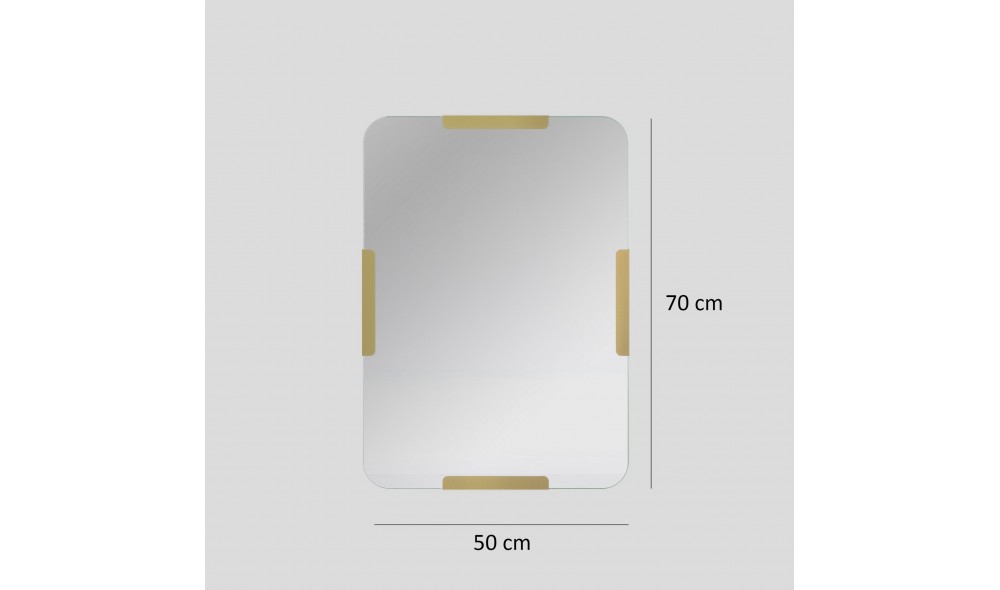 Oglinda Pera - Aur 50 x 70 x 2 cm