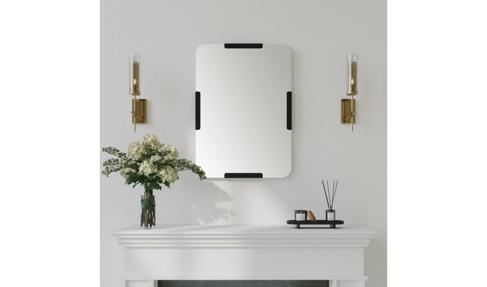 Oglinda Pera - Negru 50 x 70 x 2 cm