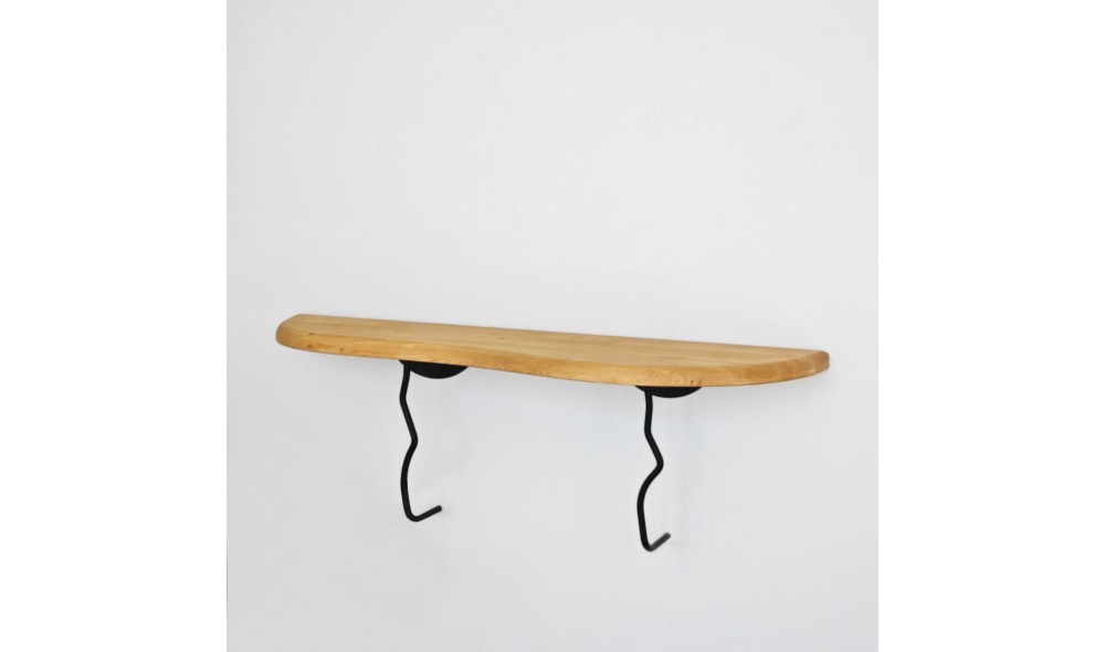 Raft de perete Edera - Negru, Stejar