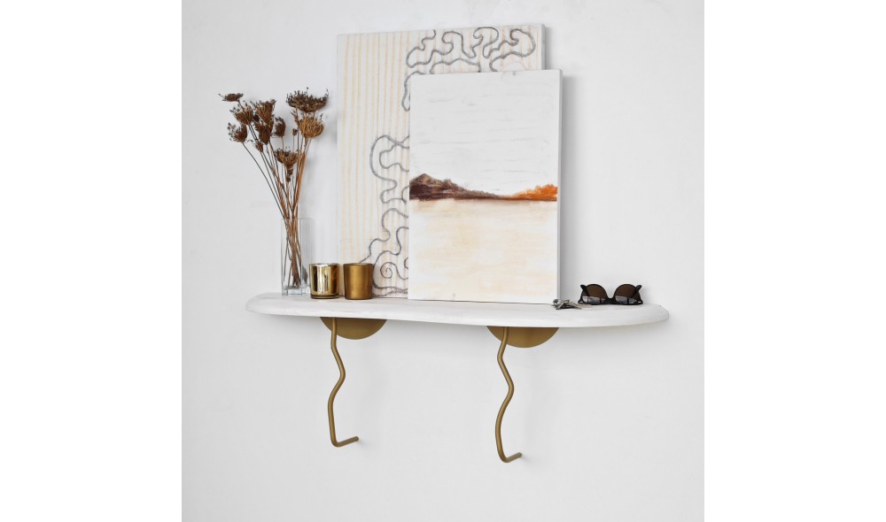 Raft de perete Edera - Aur, Alb