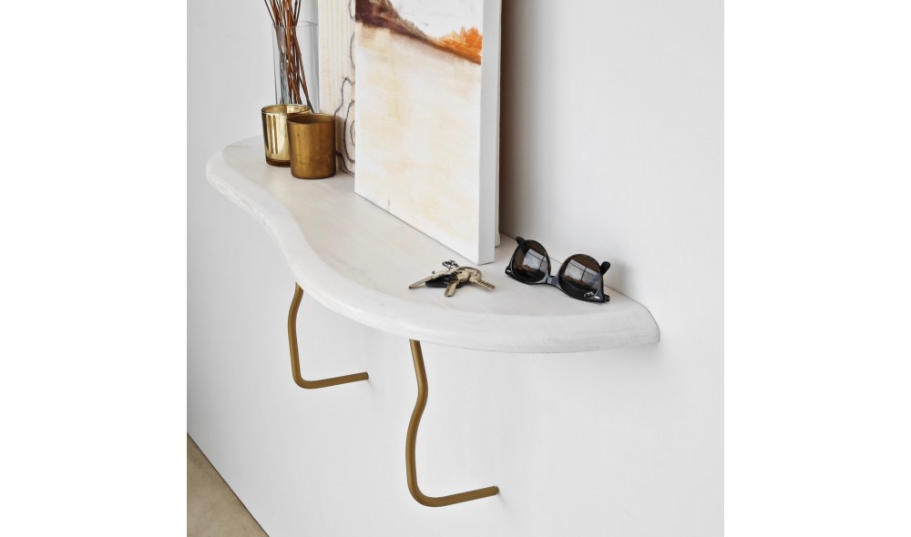 Raft de perete Edera - Aur, Alb