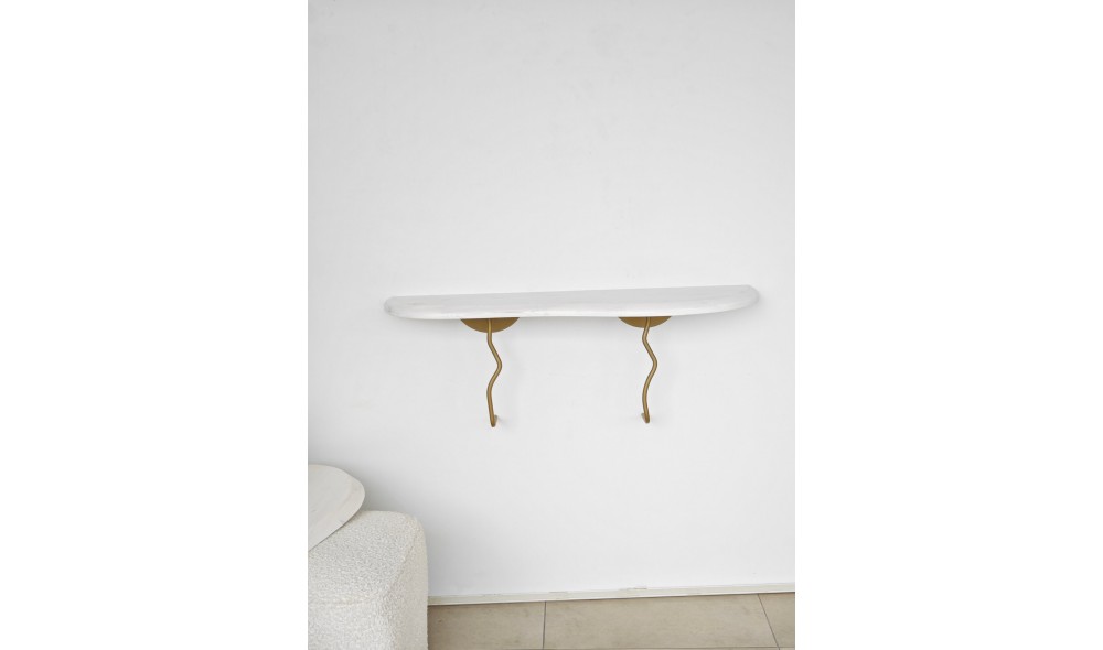 Raft de perete Edera - Aur, Alb