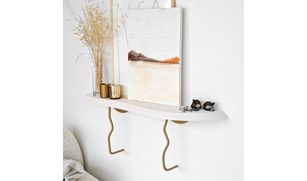 Raft de perete Lierre - Aur, Alb