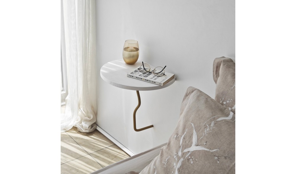 Raft de perete Leu - auriu, alb