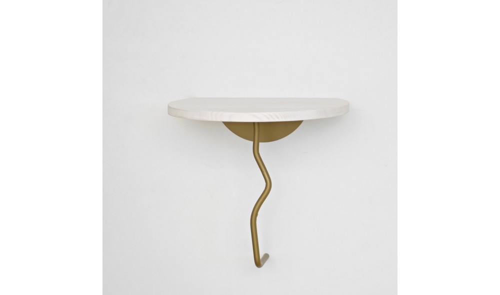 Raft de perete Leu - auriu, alb