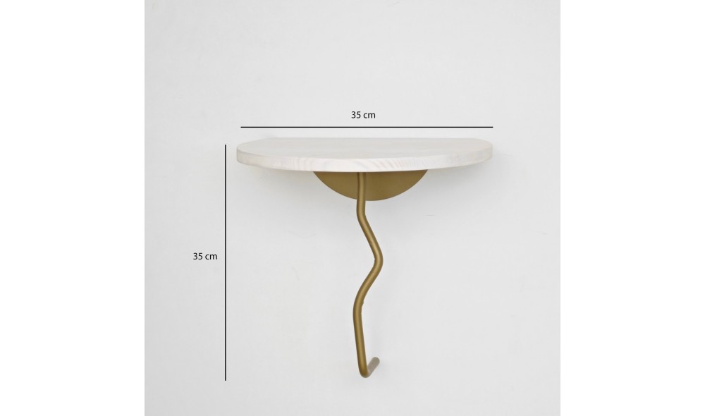 Raft de perete Leu - auriu, alb