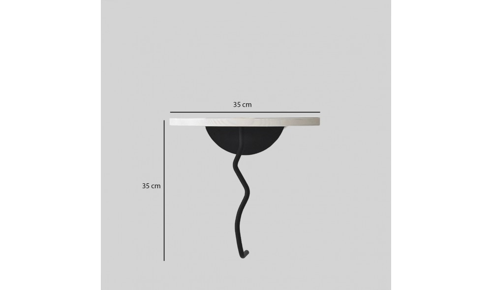 Raft de perete Leu - Negru, Alb