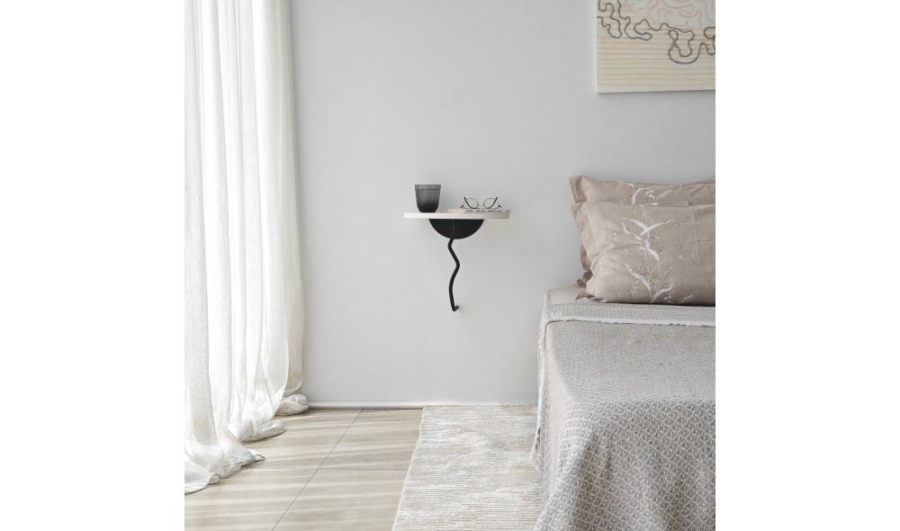 Raft de perete Leu - Negru, Alb