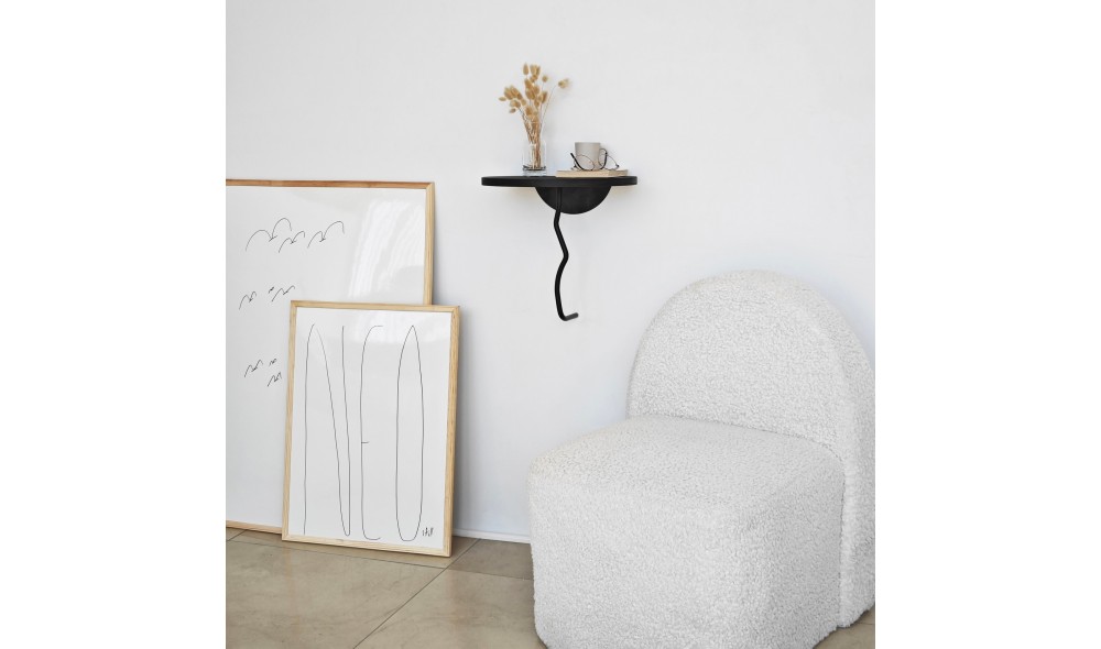 Raft de perete Leu - negru, antracit