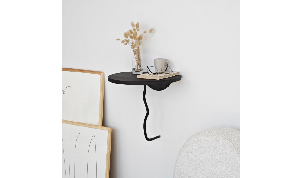 Raft de perete Leu - negru, antracit