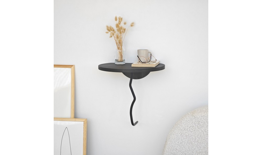 Raft de perete Leu - negru, antracit