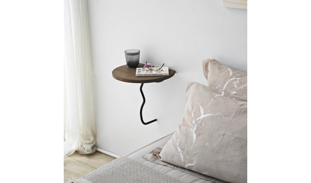 Raft de perete Leu - Negru, Nuc