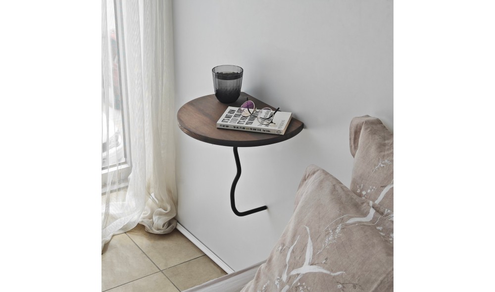 Raft de perete Leu - Negru, Nuc