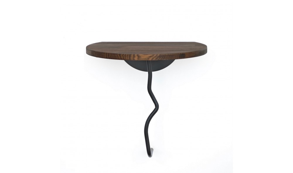 Raft de perete Leu - Negru, Nuc