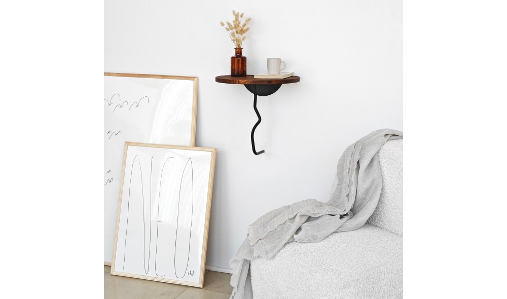 Raft de perete Leu - Castan, Negru