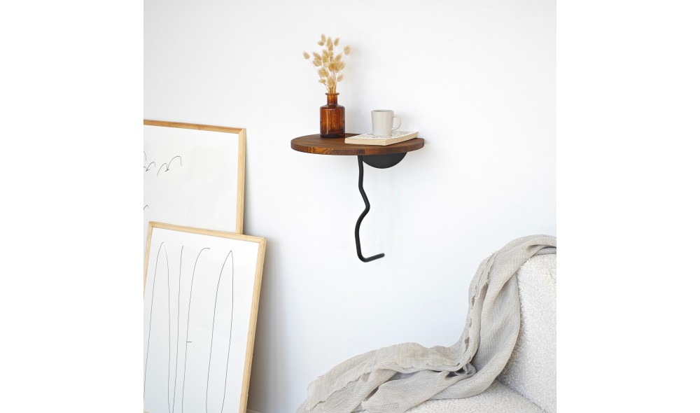 Raft de perete Leu - Castan, Negru