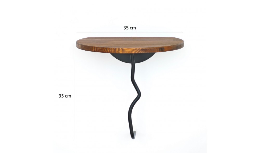 Raft de perete Leu - Castan, Negru