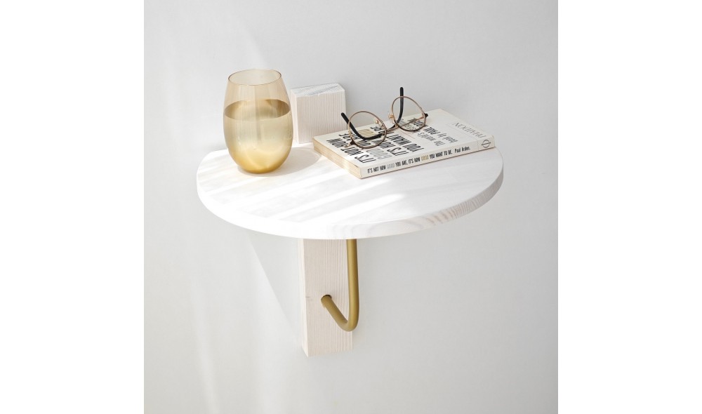 Raft de perete Reve - auriu, alb