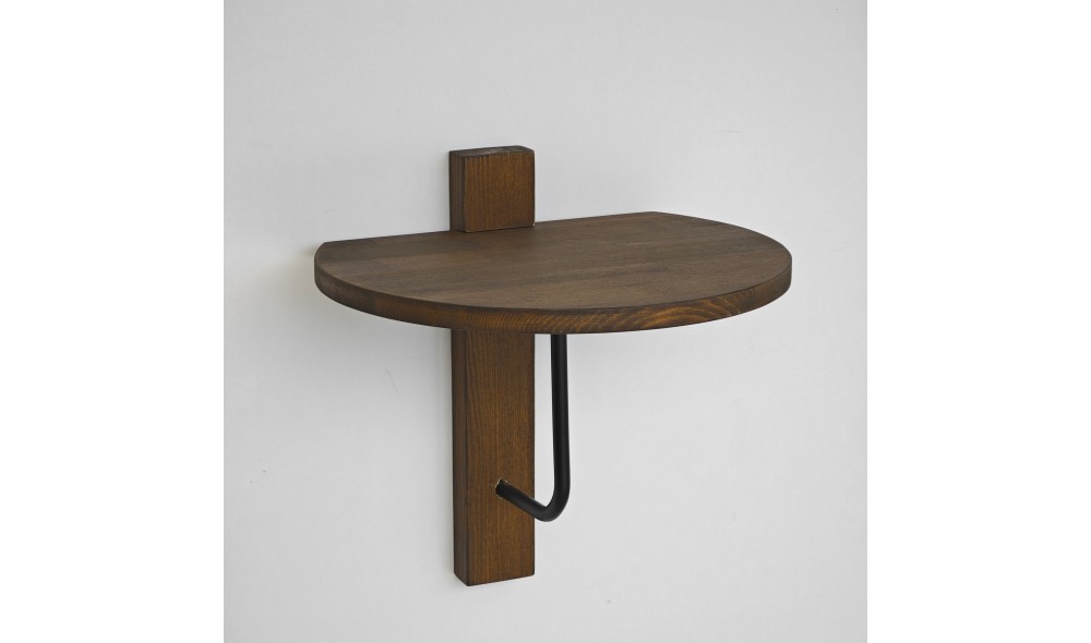 Raft de perete Reve - Negru, Nuc