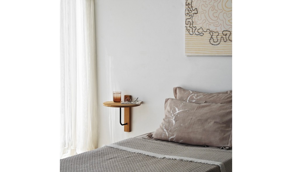 Raft de perete Reve - negru, stejar