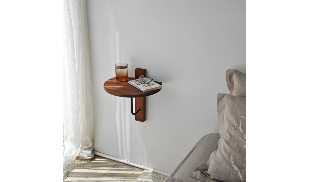 Raft de perete Reve - Castan, Negru