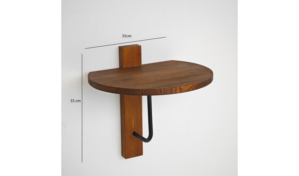 Raft de perete Reve - Castan, Negru