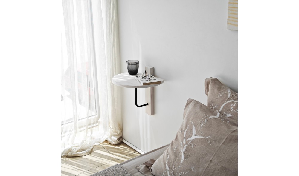 Raft de perete Reve - Negru, Alb