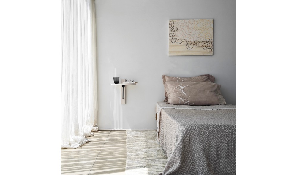 Raft de perete Reve - Negru, Alb