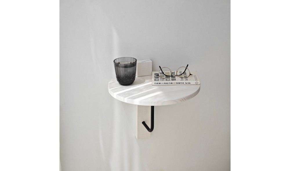 Raft de perete Reve - Negru, Alb