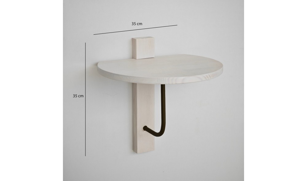 Raft de perete Reve - Negru, Alb