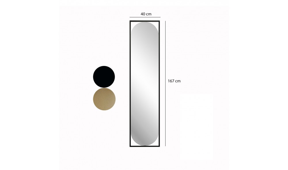 Oglinda Henri - Negru