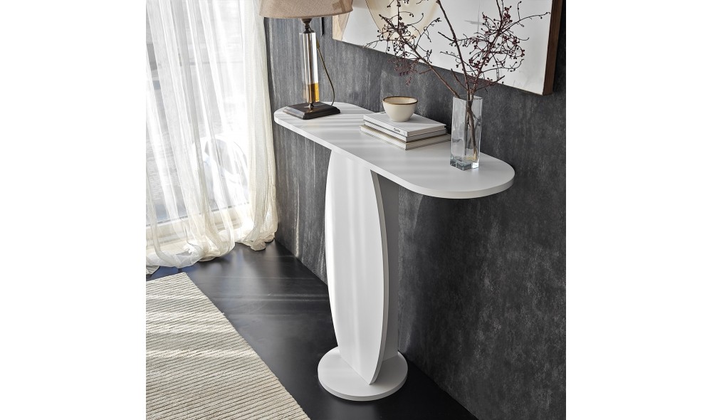 Comoda, Ellittica, Alb, 100 x 81 x 30 cm