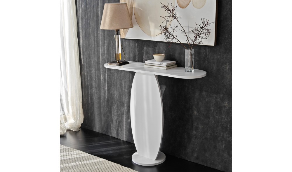 Comoda, Ellittica, Alb, 100 x 81 x 30 cm