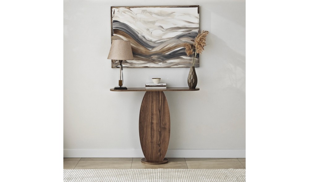 Comoda, Ellittica, Nuc, 100 x 81 x 30 cm