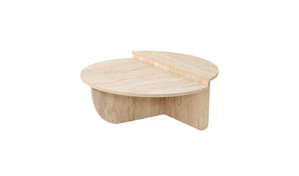 Masuta de cafea, Podium, Travertin, 90 x 35 x 90 cm