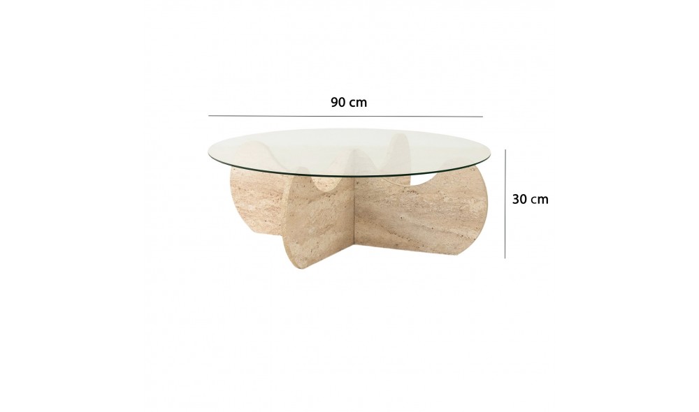 Masuta de cafea, Himalayas, Travertin, 90 x 30 x 90 cm