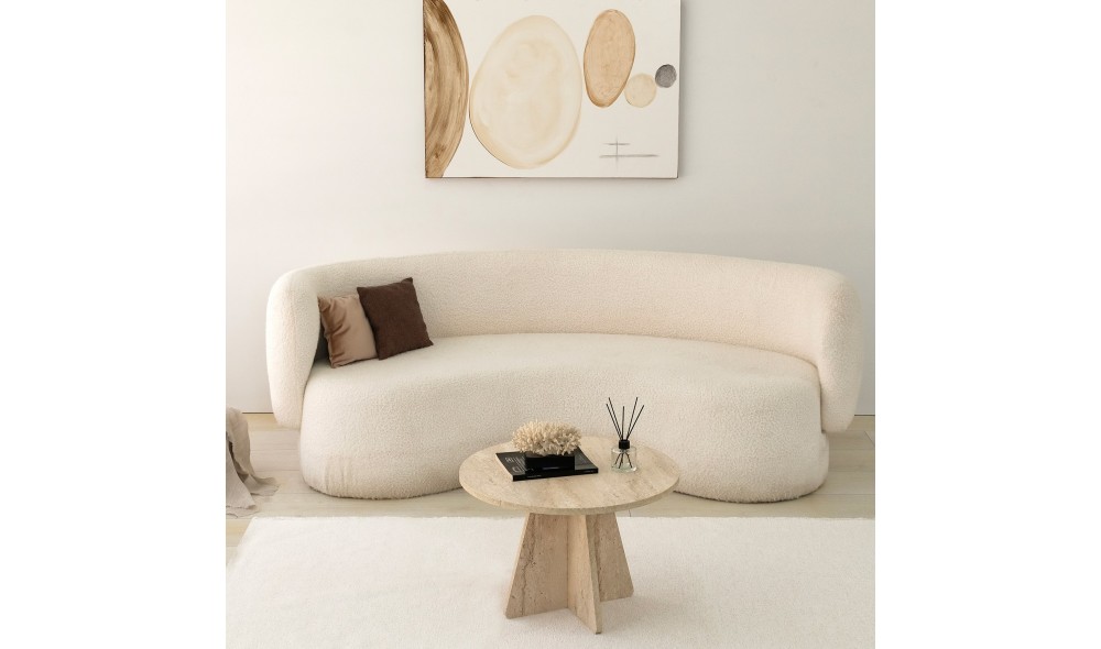 Masuta de cafea, Mushroom, Travertin, 60 x 40 x 60 cm