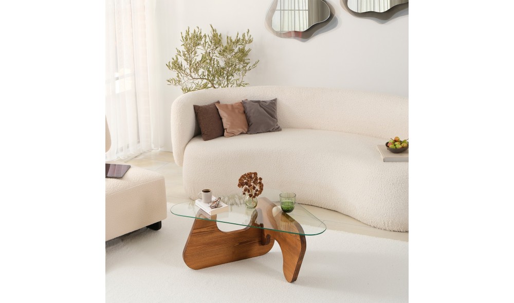 Masuta de cafea, Freya, Castan, 86 x 36 x 66 cm