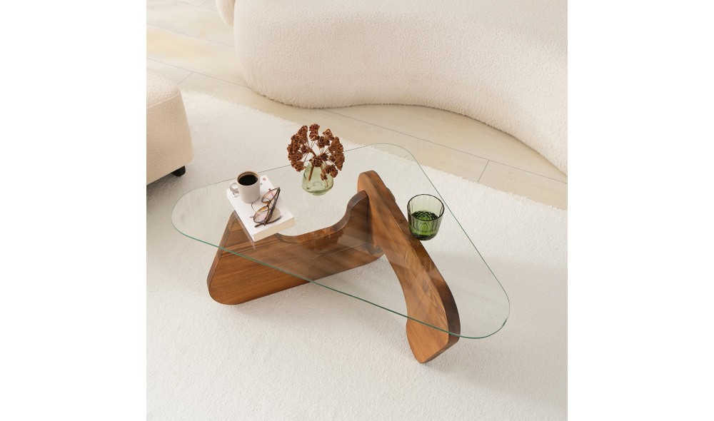 Masuta de cafea, Freya, Castan, 86 x 36 x 66 cm