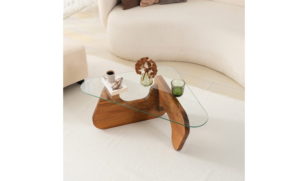 Masuta de cafea, Freya, Castan, 86 x 36 x 66 cm