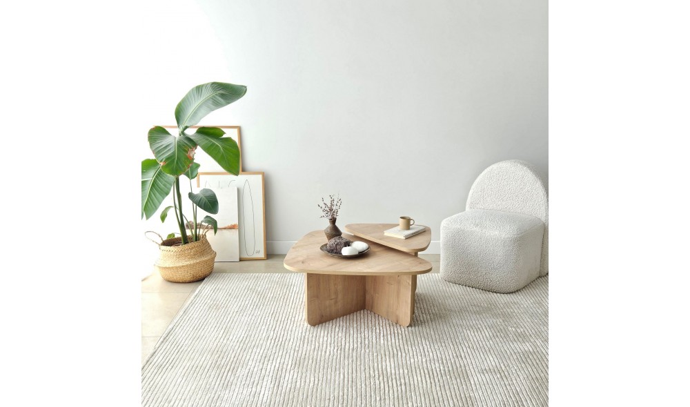 Set masuta de cafea, Ballare Set, Stejar safir, 90 x 35 x 60 cm